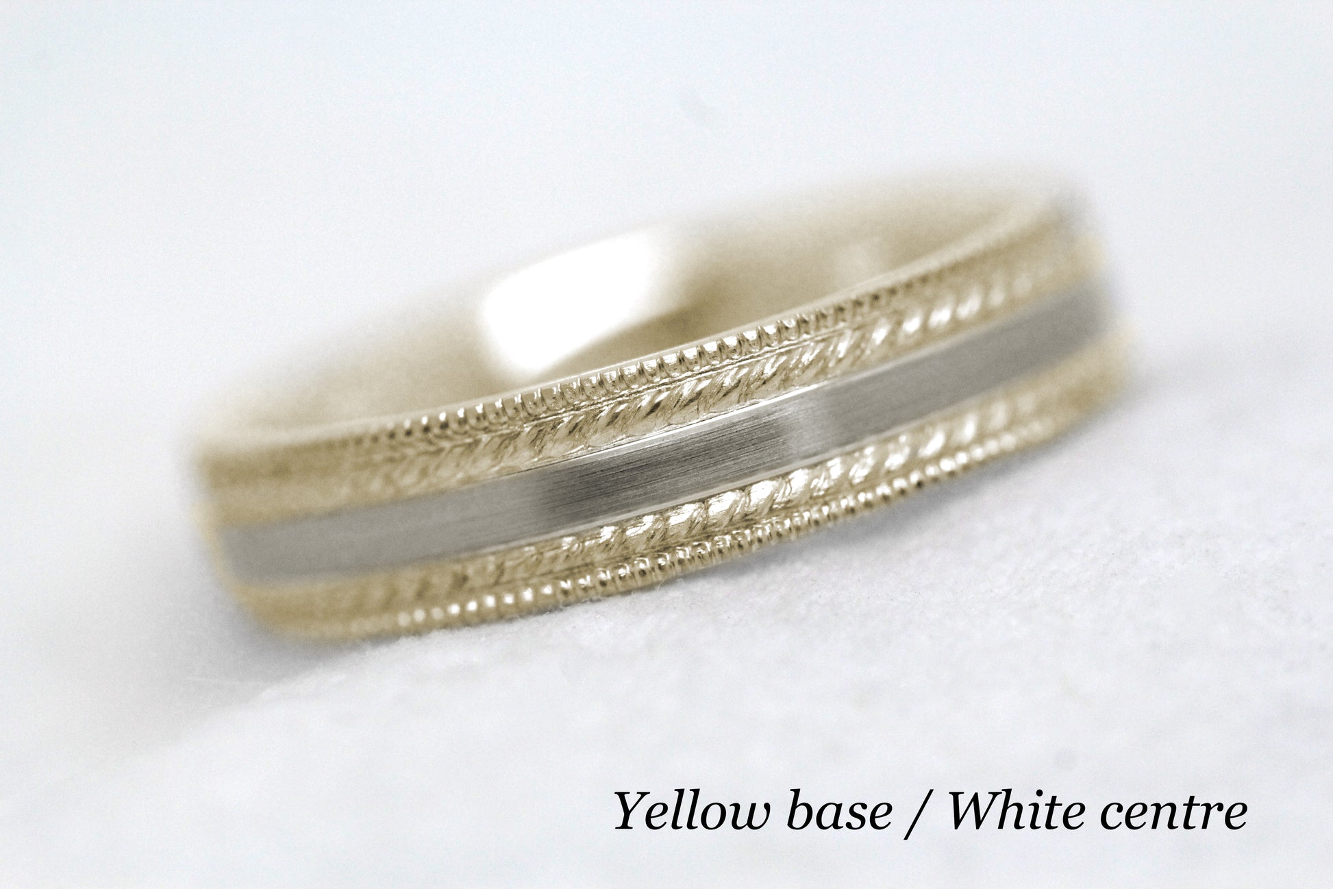 yellow white gold wedding bands