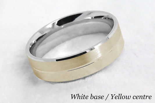 6mm Gold Brushed and Polished Wedding Band for Men and Women | 6555