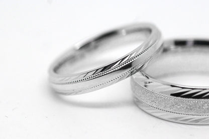 3mm 925 Sterling Silver Wedding Band for Women and Men with Filigree Edge  | T-6673P