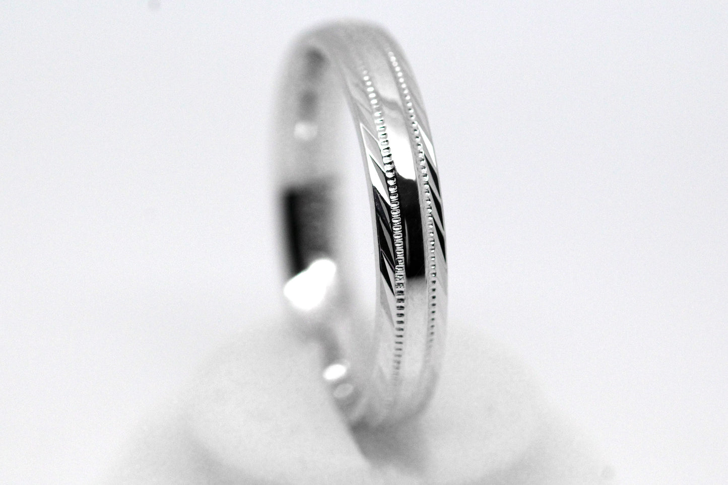3mm 925 Sterling Silver Wedding Band for Women and Men with Filigree Edge  | T-6673P