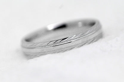 3mm 925 Sterling Silver Wedding Band for Women and Men with Filigree Edge  | T-6673P