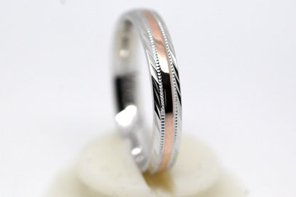 3mm Gold Wedding Band for Men and Women with Filigree Edge | T-6673P