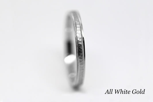 2mm 10K 14K 18K Solid Gold Hammered Women's Ring Stackable | This classic Hammered 2mm women's ring. Perfect as wedding band, anniversary ring or stack it with your other jewelry.
