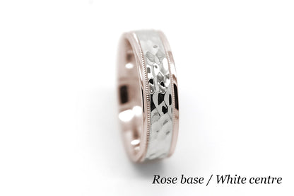 two tone gold wedding ring for women