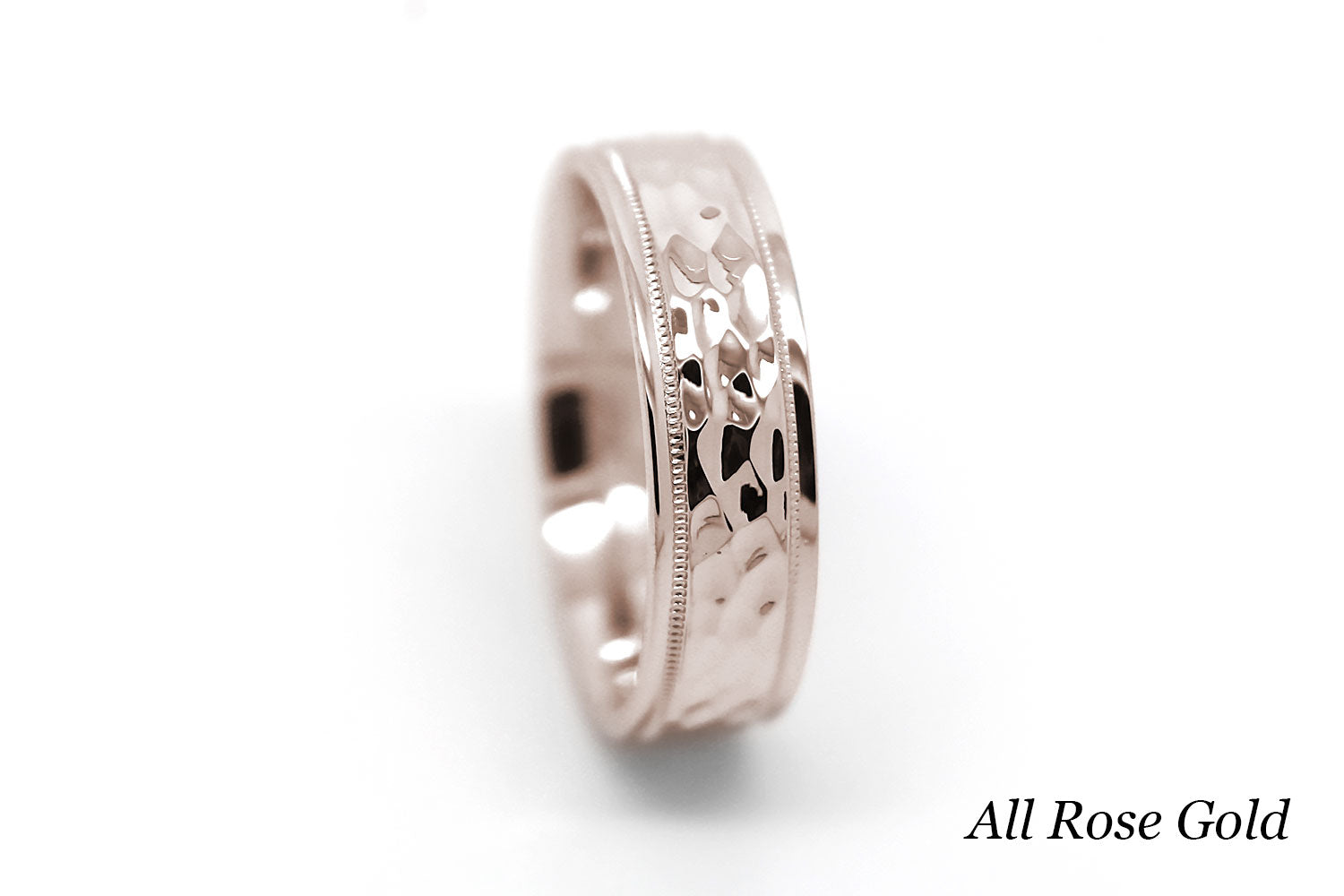 rose gold hammered ring
