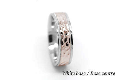 two tone gold wedding ring for men