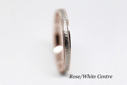 2mm 10K 14K 18K Solid Gold Hammered Women's Ring Stackable | This classic Hammered 2mm women's ring. Perfect as wedding band, anniversary ring or stack it with your other jewelry.