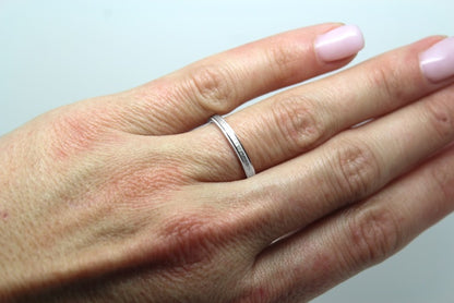 hammered silver ring
