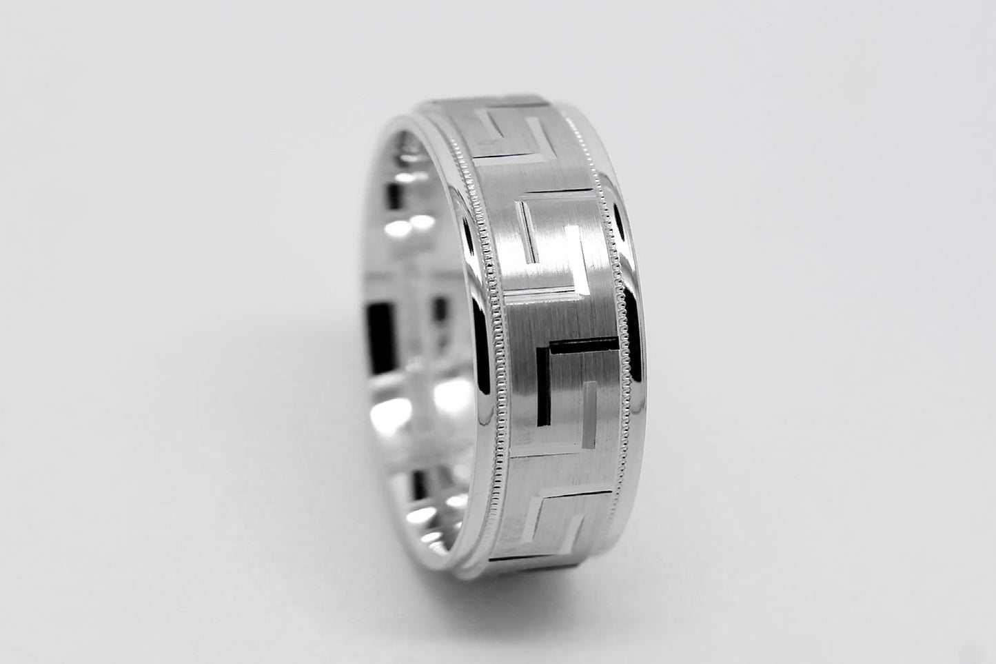 silver mens wedding ring