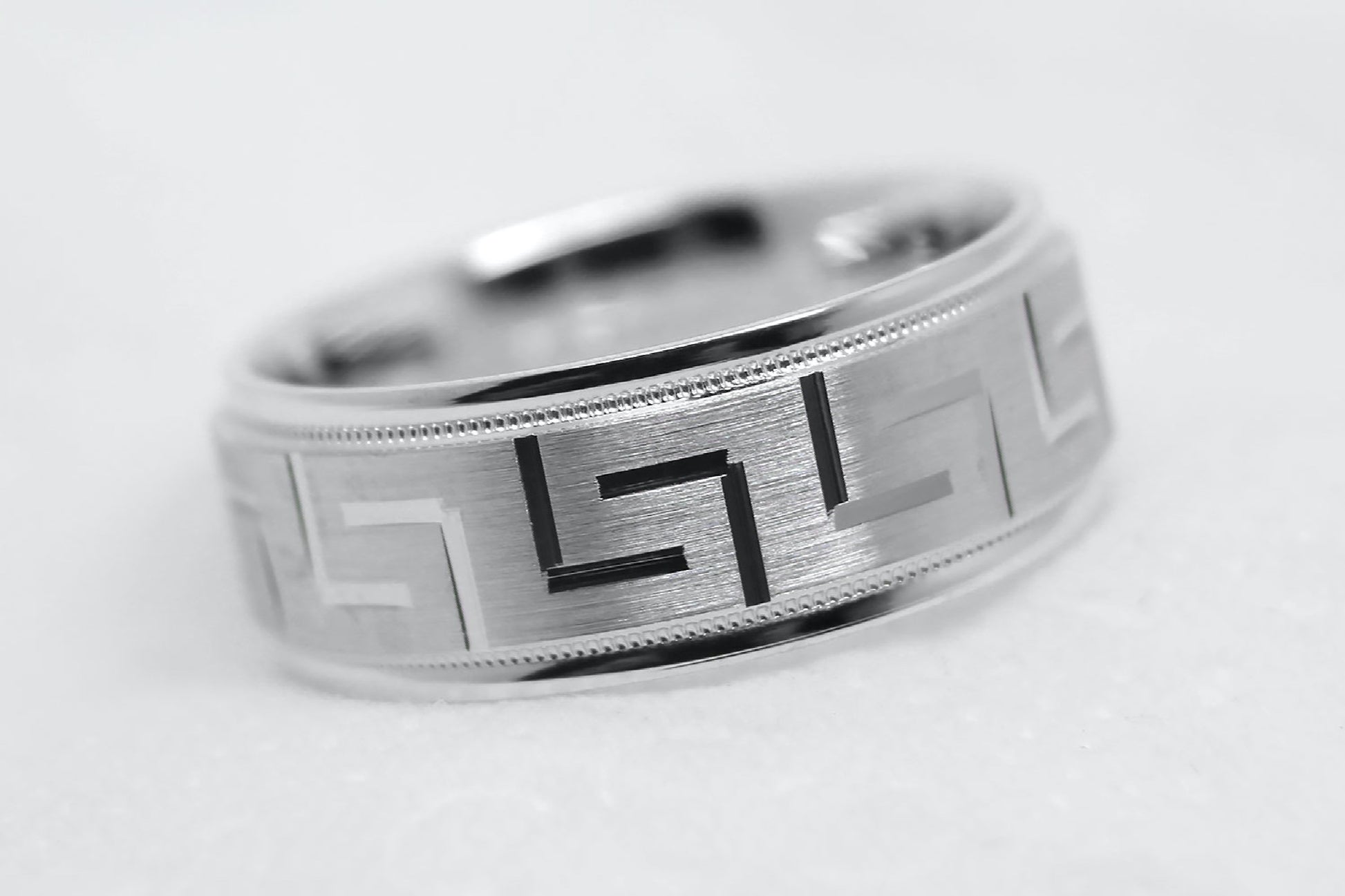 8mm 925 silver wedding band