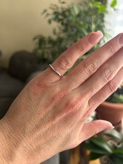 2mm Plain Wedding Band for Women in 925 Sterling Silver