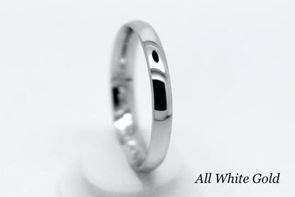 3mm Classic Gold Polished Wedding Band for Men and Women Low Dome | AT-0022