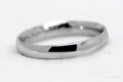 3mm Polished 925 Sterling Silver Classic Plain Wedding Band Women | AT-0022