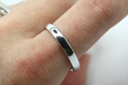 3mm Polished 925 Sterling Silver Classic Plain Wedding Band Women | AT-0022
