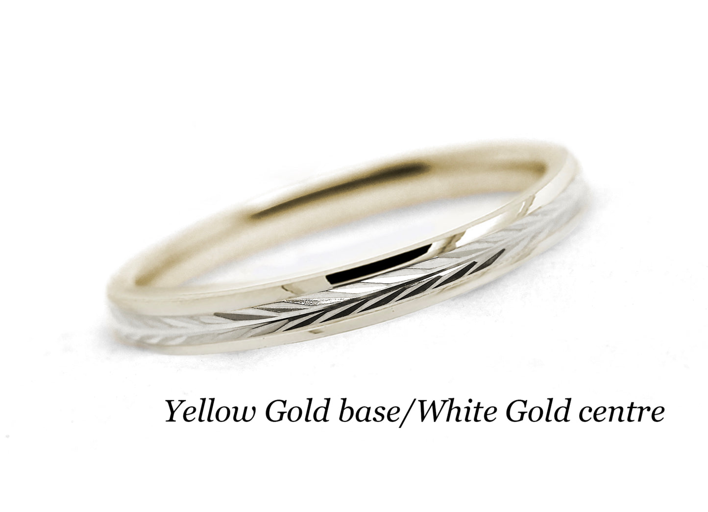 3mm Gold Wedding Band for Men and Women Wheat Design Polished edge