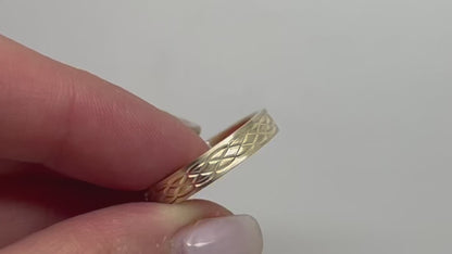 4mm Gold Wedding Band with Infinity Celtic Design for Women and Men | AT-8273
