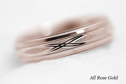 5mm Gold Infinity Design Wedding Band for Men and Women | AT-0001