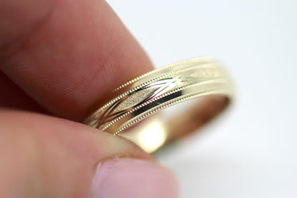 5mm Gold Infinity Design Wedding Band for Men and Women | AT-0001