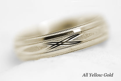 5mm Gold Infinity Design Wedding Band for Men and Women | AT-0001