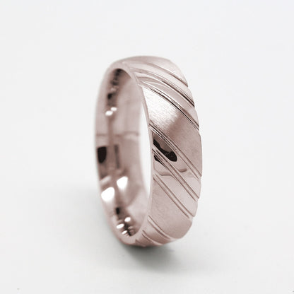 6mm Gold Low Dome Wedding Band for Men and Women | T-0002