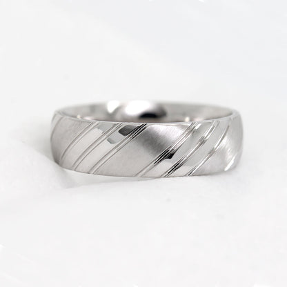 6mm 925 Silver Low Dome Wedding Band for Men and Women | T-0002