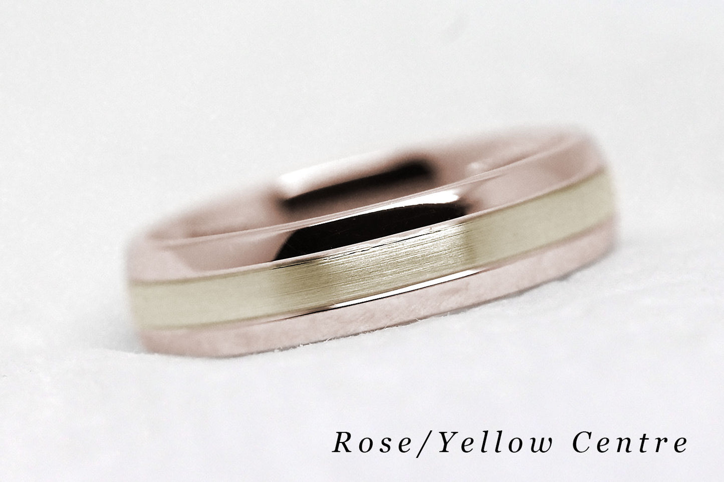 5mm Gold Polished and Brushed Simple Wedding Band for Men and Women | AT-0017