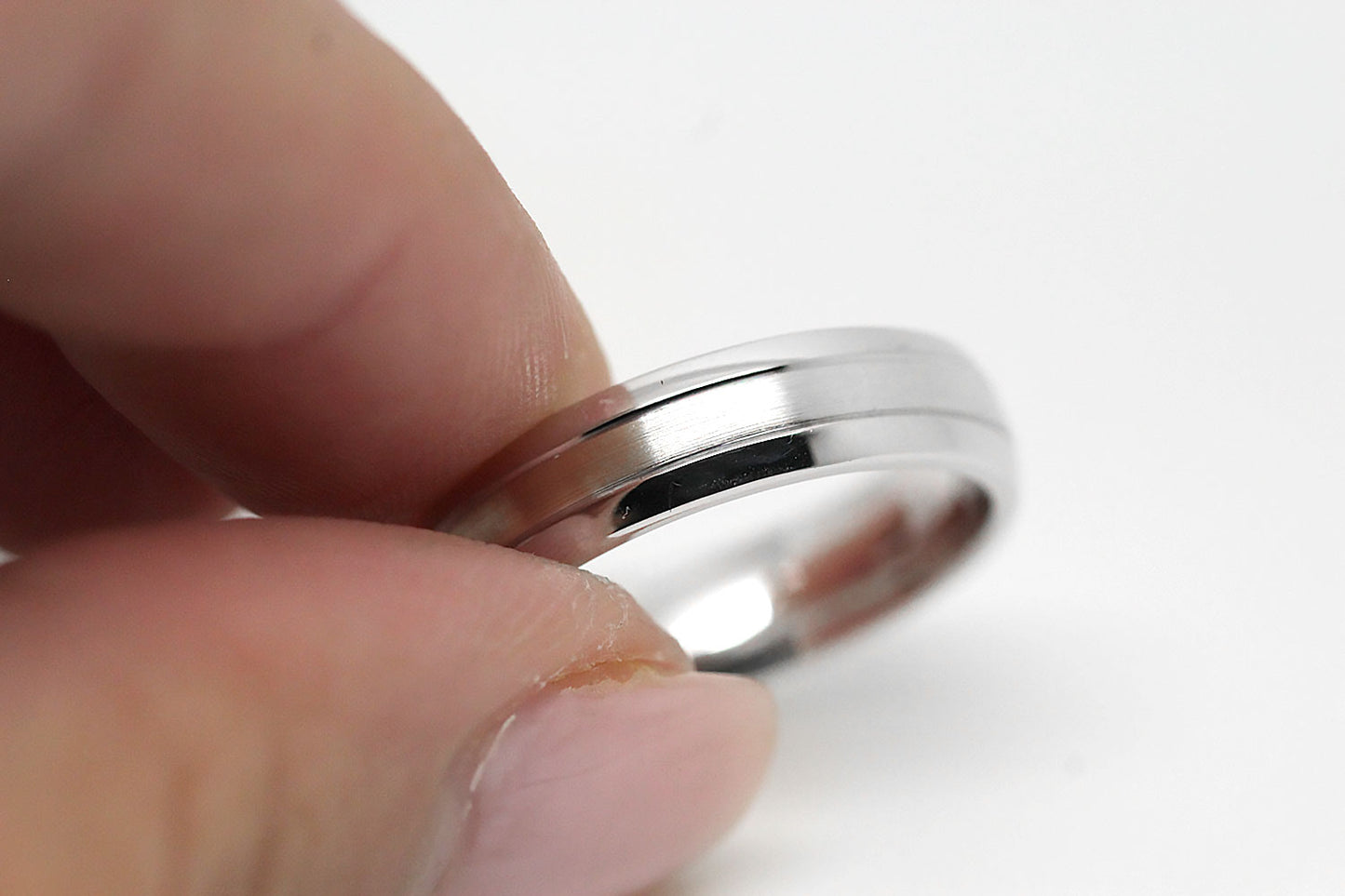 5mm 925 Silver Polished and Brushed Simple Wedding Band for Men and Women | AT-0017