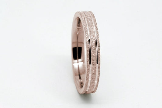 3mm Gold Sparkly Wedding Band for Women | AT-0019