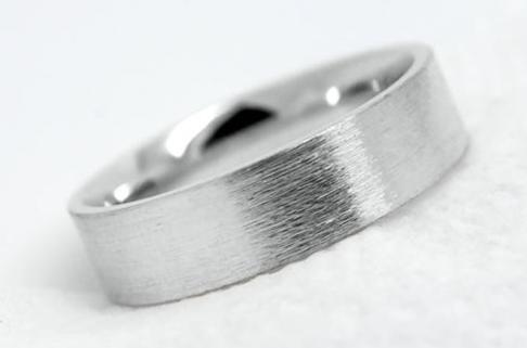 5mm 925 Silver Flat Deep Brushed Wedding Band for Men and Women | T-0019