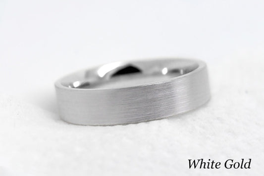 5mm Gold Classic Brushed Wedding Band for Men and Women | AT-0011