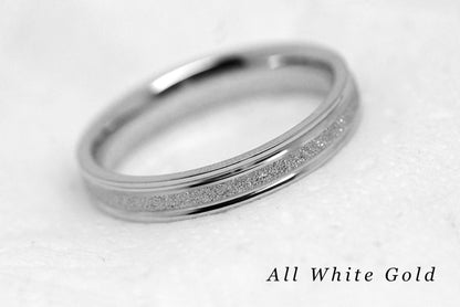 3mm Gold Sparkly Wedding Band for Women and Men | AT-0020