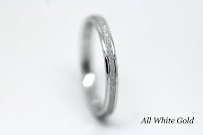 2mm Solid Two Tone Gold Wedding Ring for Women | 2mm stacking solid 10k 14k 18k gold wedding band for women. Perfect as wedding ring, anniversary ring, stack it with your other favourite gold or silver rings