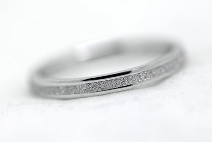 sparkly silver wedding ring