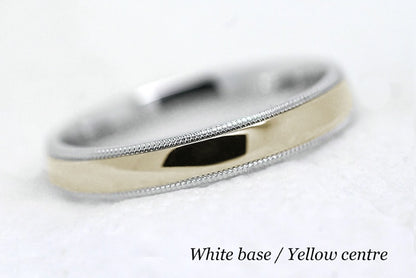 3mm Classic Gold Wedding Band with Milgrain Edge for Men and Women | AT-0026