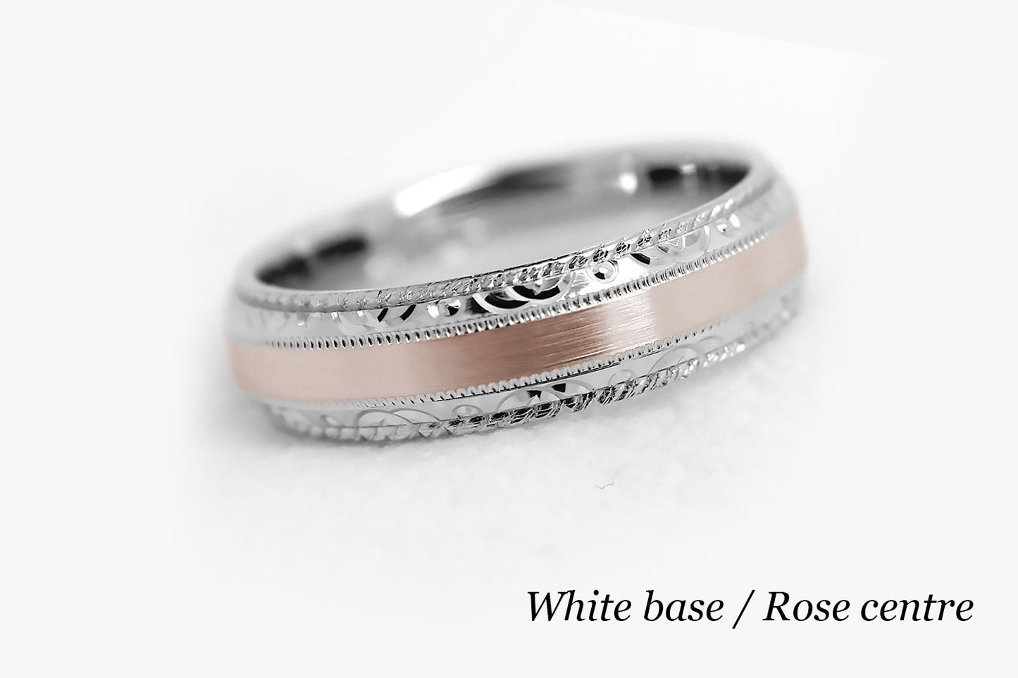 5mm Gold Filigree Edge Design with Twisted Milgrain Wedding Band for Men and Women | AT-0028