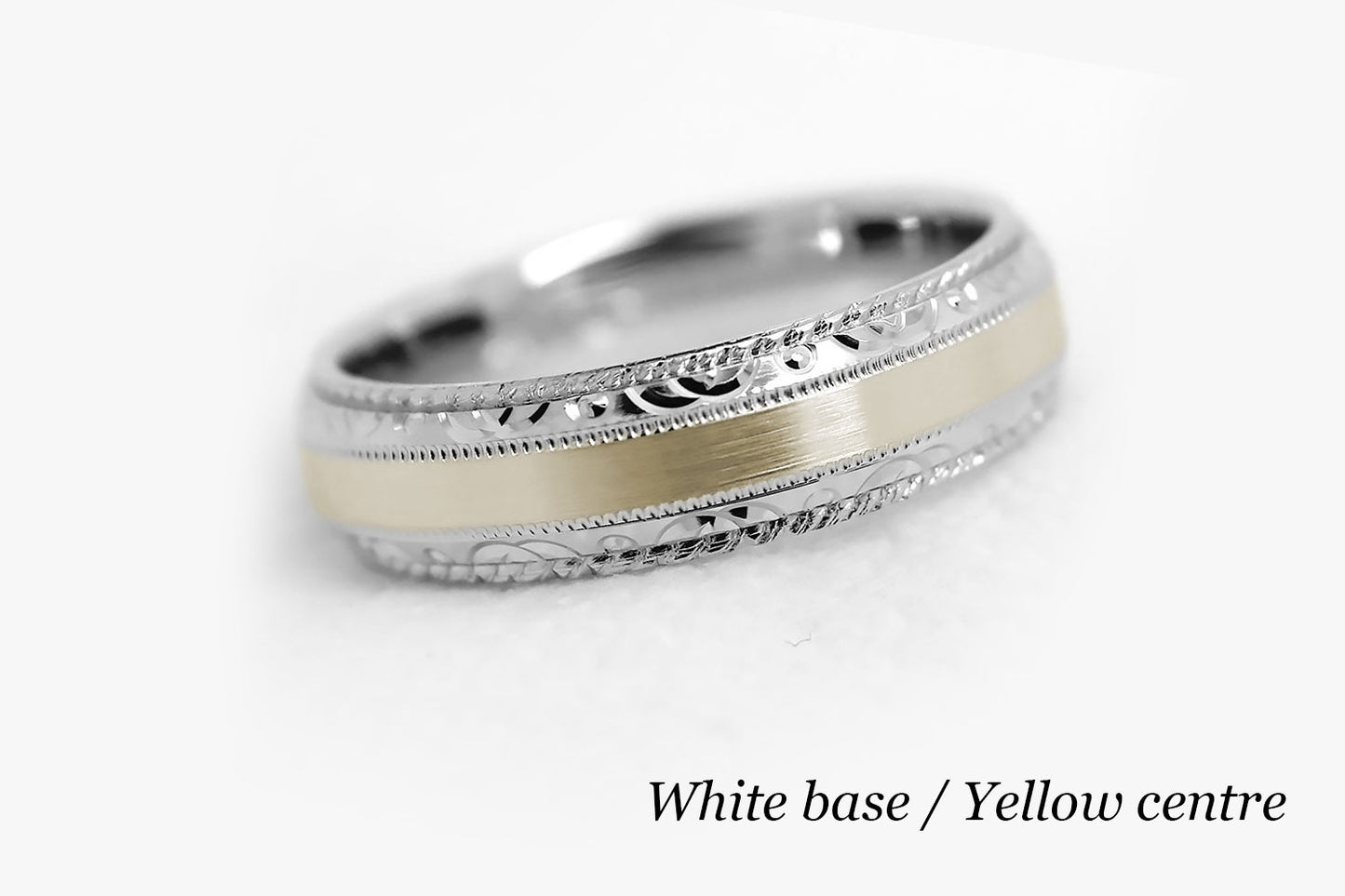 5mm Gold Filigree Edge Design with Twisted Milgrain Wedding Band for Men and Women | AT-0028