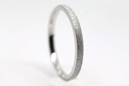 3mm Sparkly Wedding Band for Women in 925 Sterling Silver | T-0034