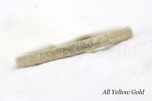 3mm Gold Sparkly Wedding Band for Women