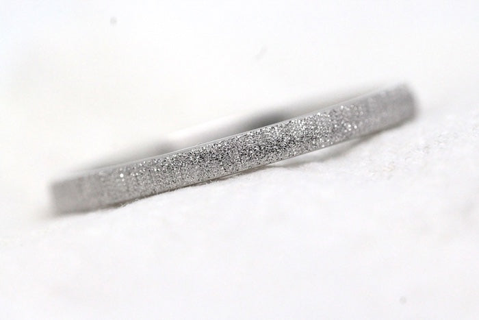 3mm Sparkly Wedding Band for Women in 925 Sterling Silver | T-0034