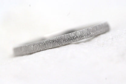 3mm Sparkly Wedding Band for Women in 925 Sterling Silver | T-0034