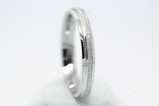 3mm Simple Sparkly Wedding Band for Women in 925 Sterling Silver | T-6010-SF