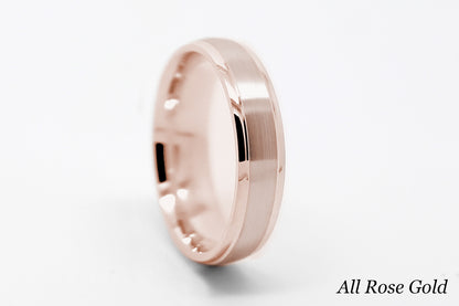 3mm Gold Classic Brushed Low Dome Wedding Band for Women and Men | 6010