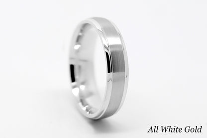 3mm Gold Classic Brushed Low Dome Wedding Band for Women and Men | 6010
