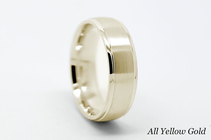 One Tone yellow gold ring with matte finish