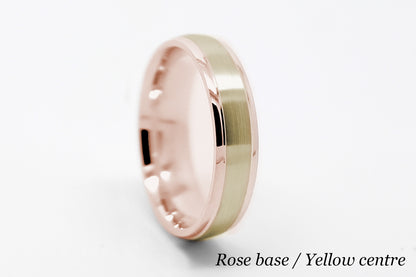 3mm Gold Classic Brushed Low Dome Wedding Band for Women and Men | 6010