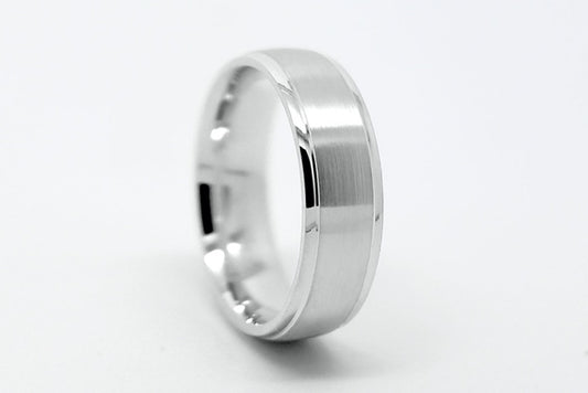 6mm 925 Silver Classic Brushed Low Dome Wedding Band for Men and Women | T-6010