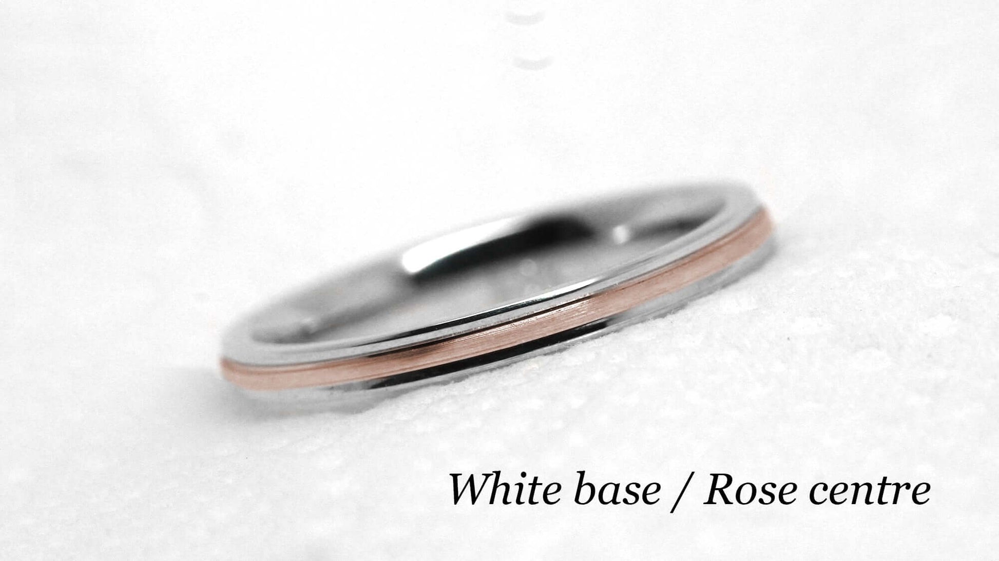 2mm Two Tone Gold Women's Wedding Band 10K 14K 18K | 2mm Solid Gold Wedding Band for Women. Classic Satin finish with Polished edges gives this gold ring an elegant and classic look.