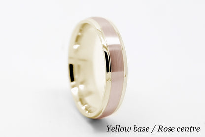 3mm Gold Classic Brushed Low Dome Wedding Band for Women and Men | 6010