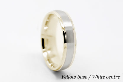 3mm Gold Classic Brushed Low Dome Wedding Band for Women and Men | 6010