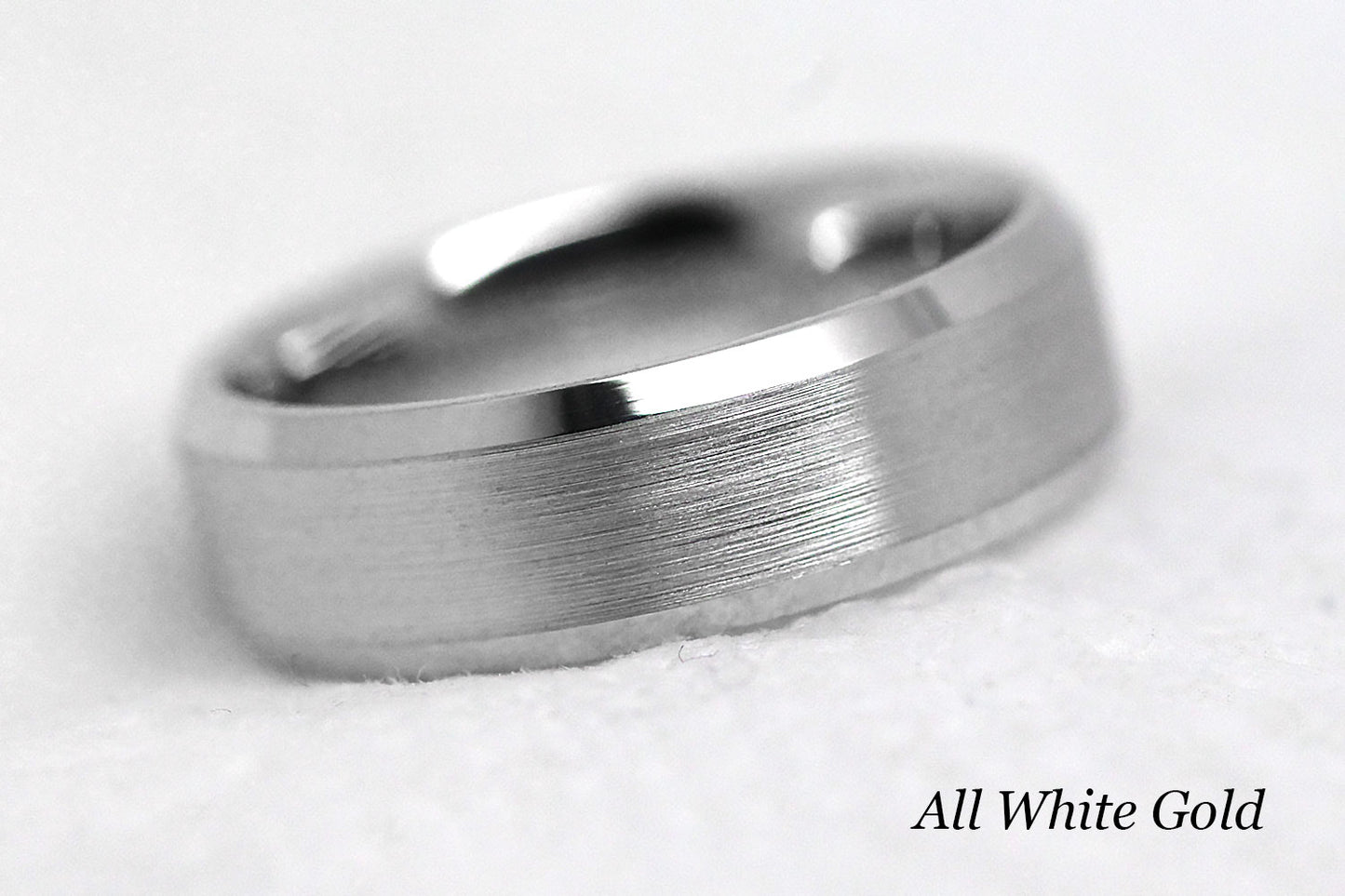 5mm Gold Beveled Brushed Wedding Band For Men and Women | AT-6034
